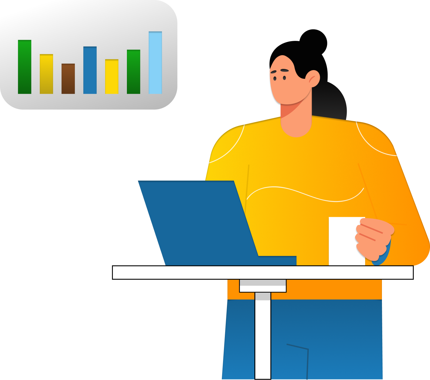 Climate finance analytics illustration